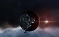 eve online, jeu de lumière dans la galaxie