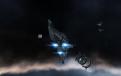 eve online, vaisseau en approche d'une porte